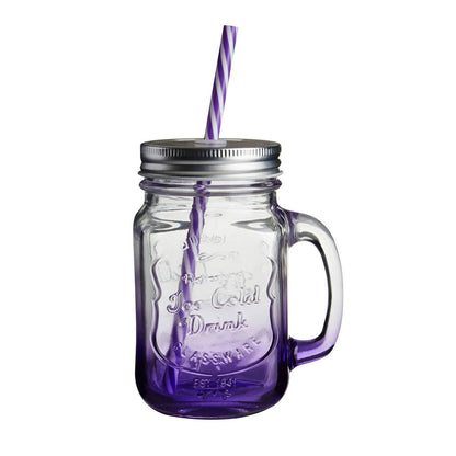 Bocal Assorted Coloured Mason Square Jar Mug