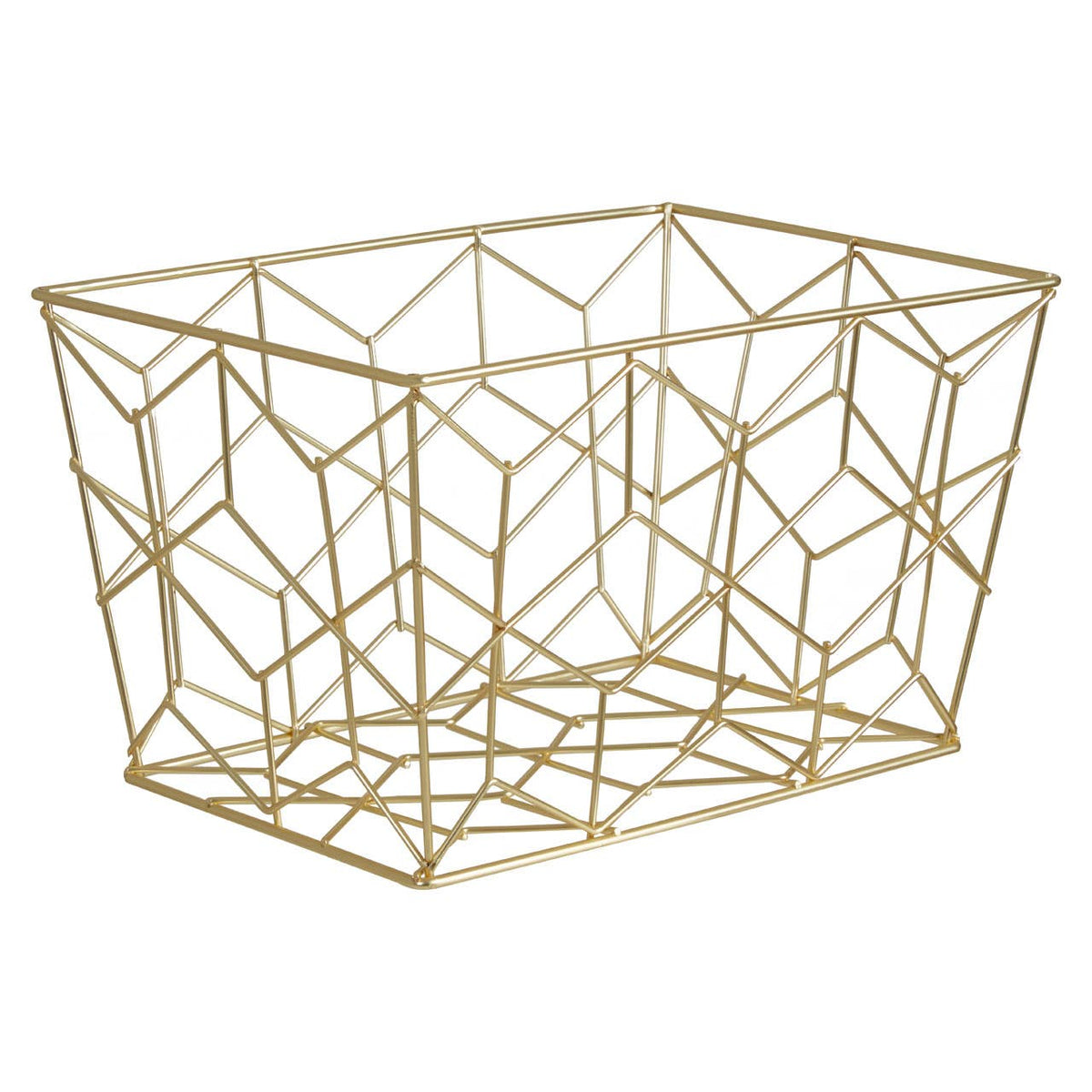 Vertex Contour Matte Gold Storage Basket