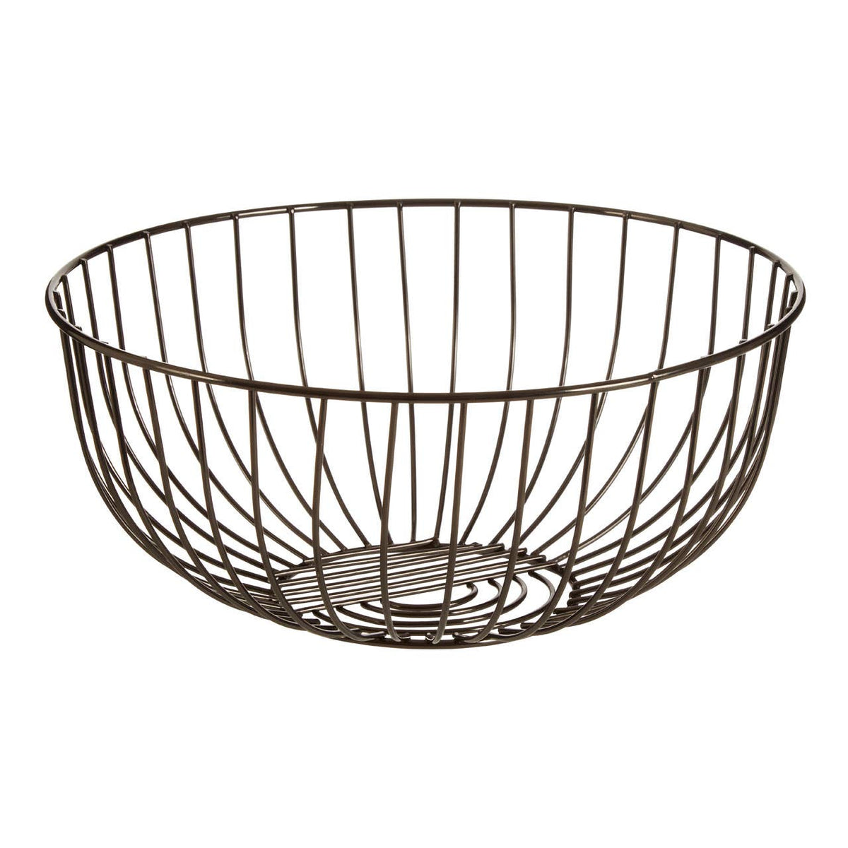 Vertex Round Black Nickel Finish Fruit Basket