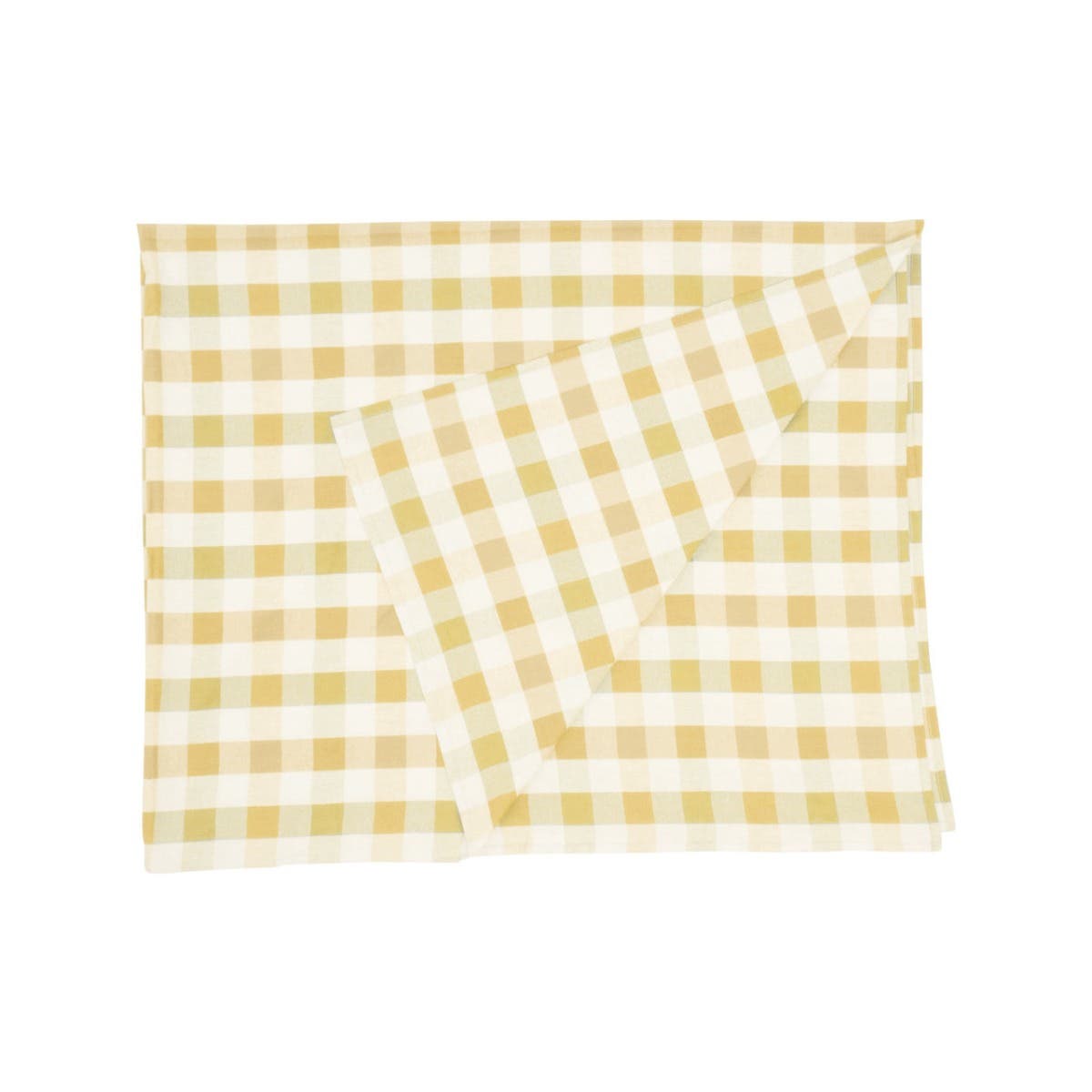 Thread and Loom Yellow Check Tablecloth