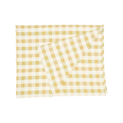 Thread and Loom Yellow Check Tablecloth