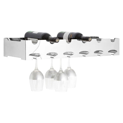 Novo 6 Bottle Silver Wide Wine Rack
