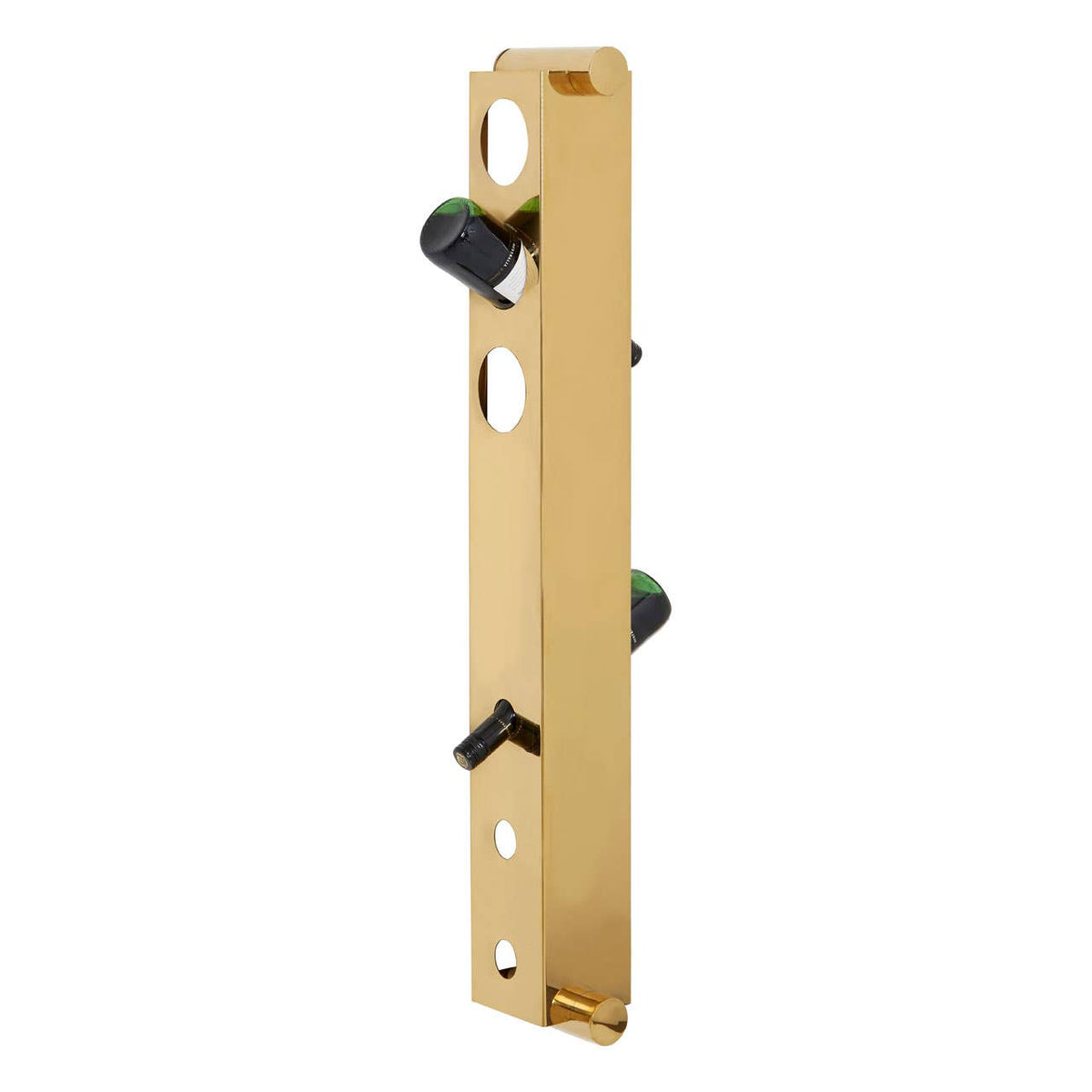 Novo 6 Bottle Gold Finish Vertical Wine Rack