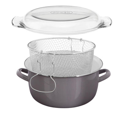 Telo Cool Grey Deep Fryer