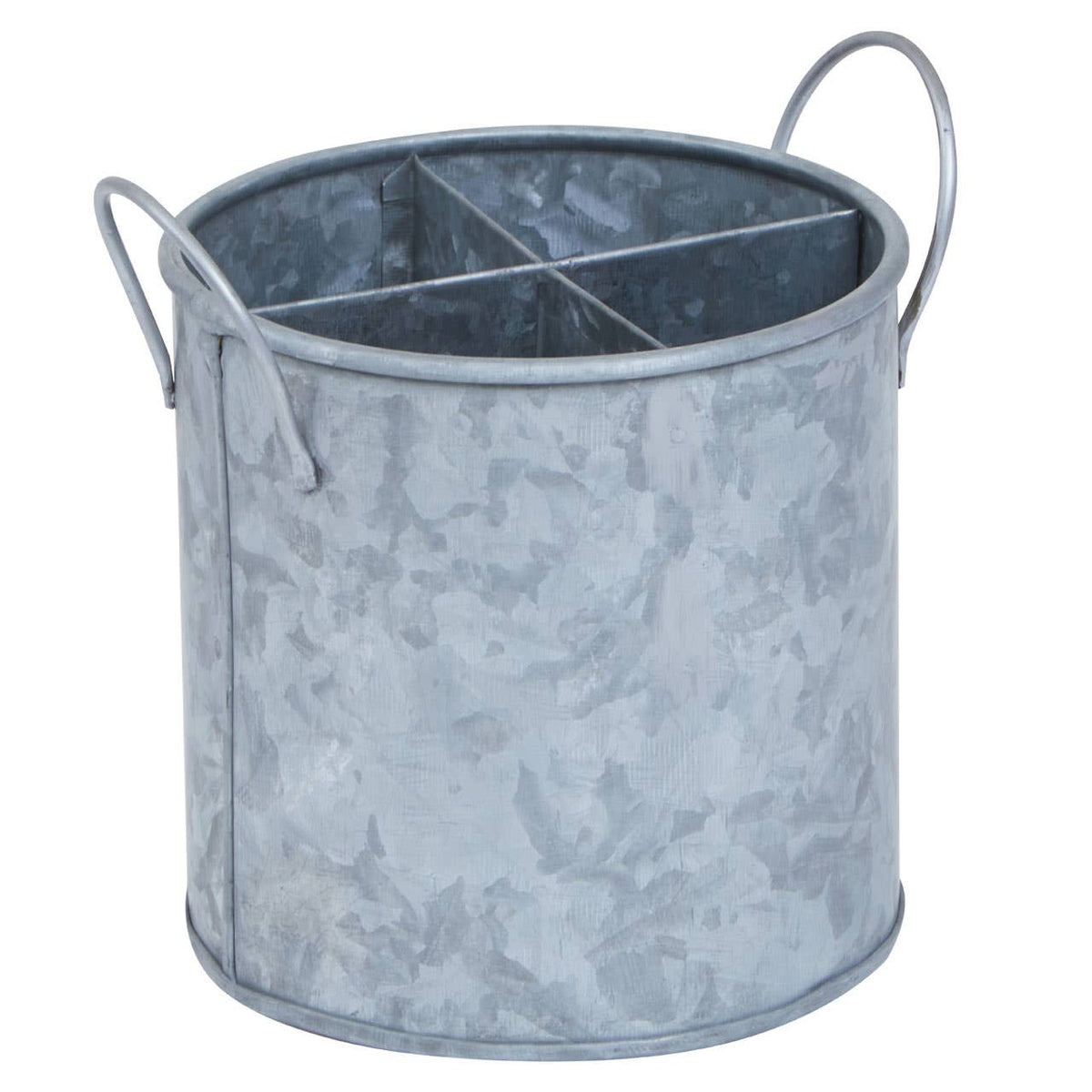 Drummond Four Section Galvanised Steel Cutlery Holder