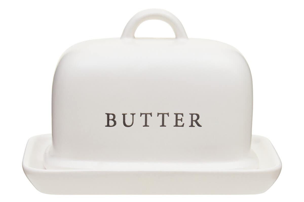Farmhouse Cream Large Butter Dish