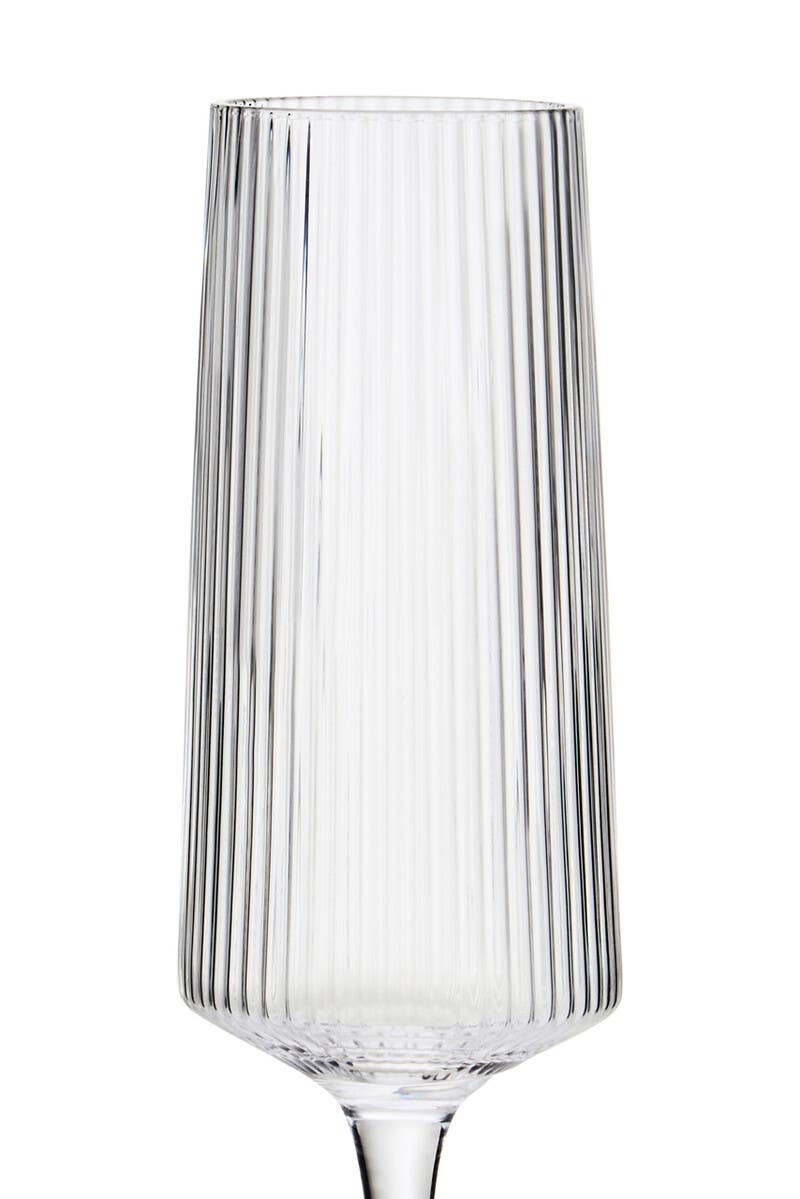 Eldon Set of Four Ribbed Champagne Glasses MOB