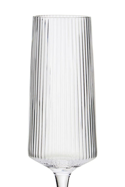 Eldon Set of Four Ribbed Champagne Glasses MOB