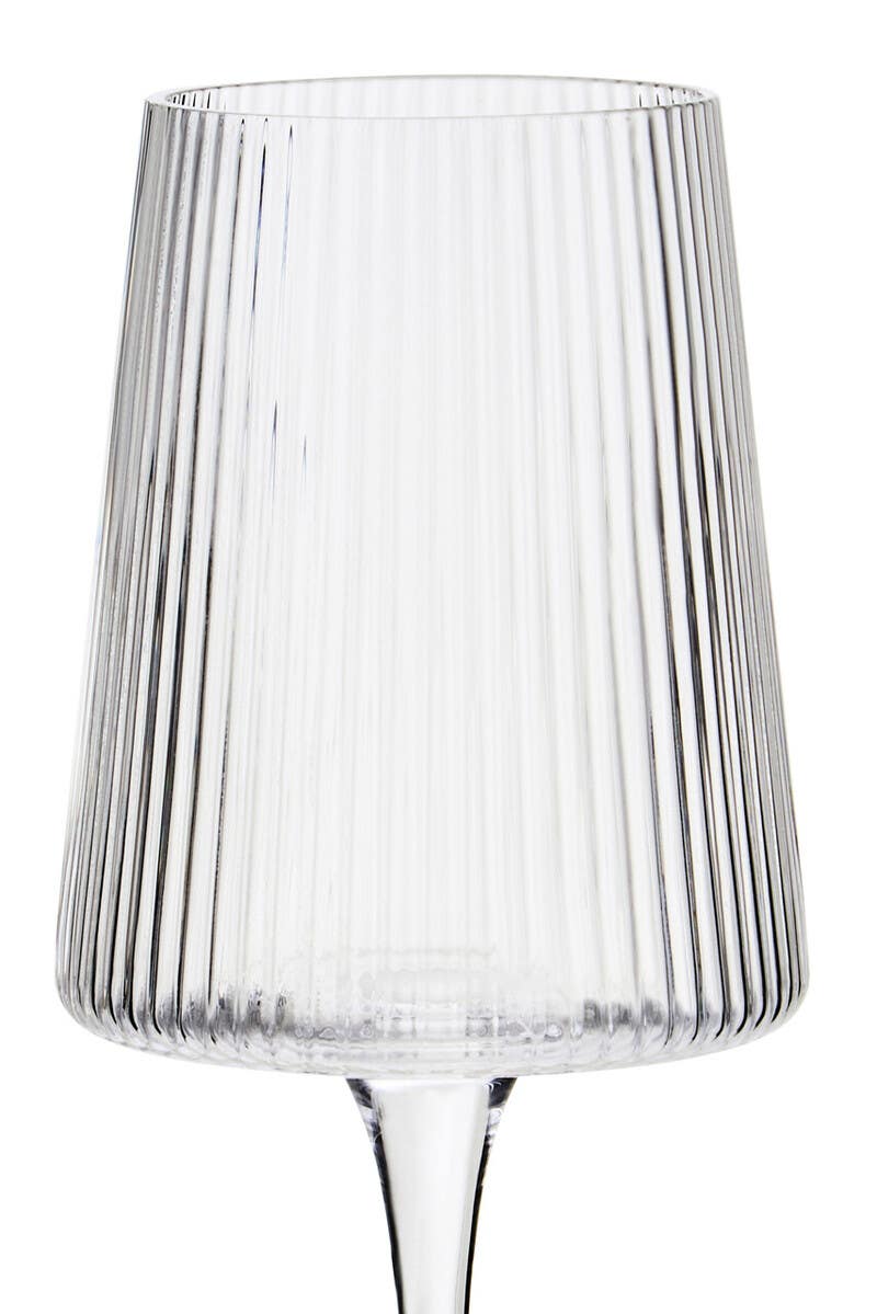 Eldon Set of Four Ribbed Wine Glasses MOB