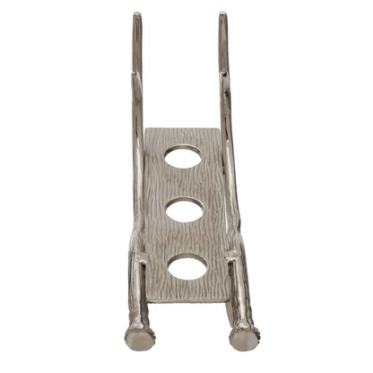 Antler Nickel Finish 3 Bottle Wine Rack