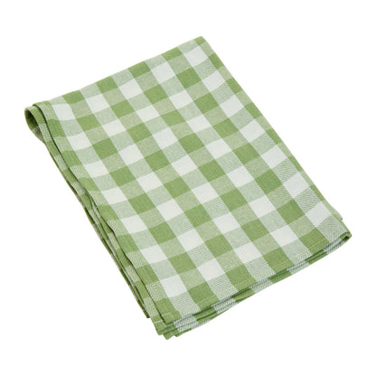 Doro Set Of Three Green And White Tea Towels