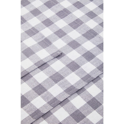Doro Set Of Three Grey And White Cotton Tea Towels