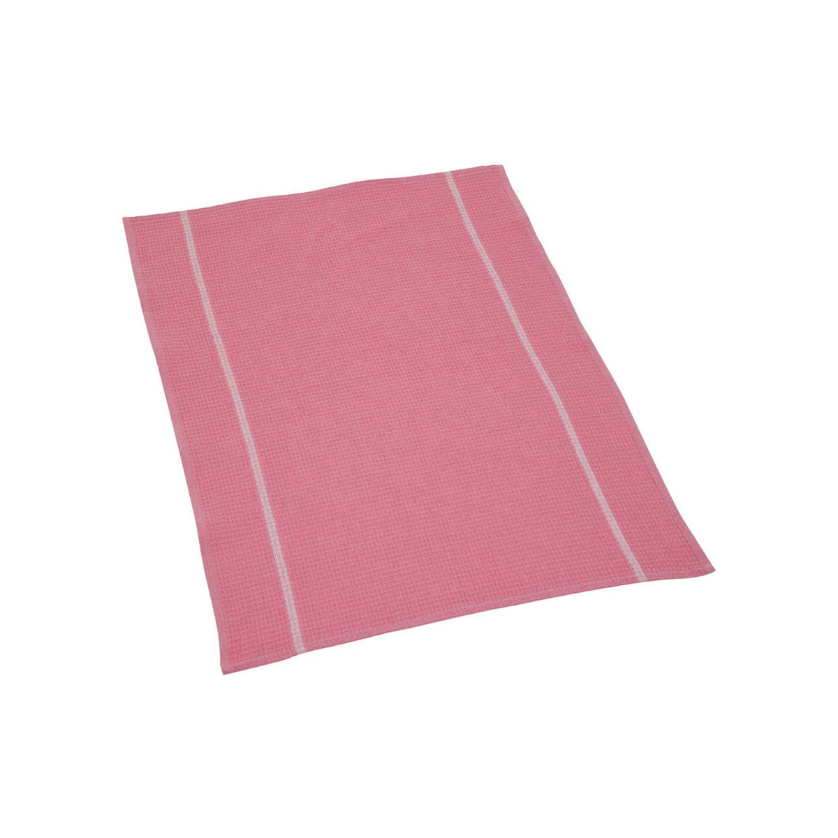 Doro Set Of 3 Pink And White Waffle Tea Towels