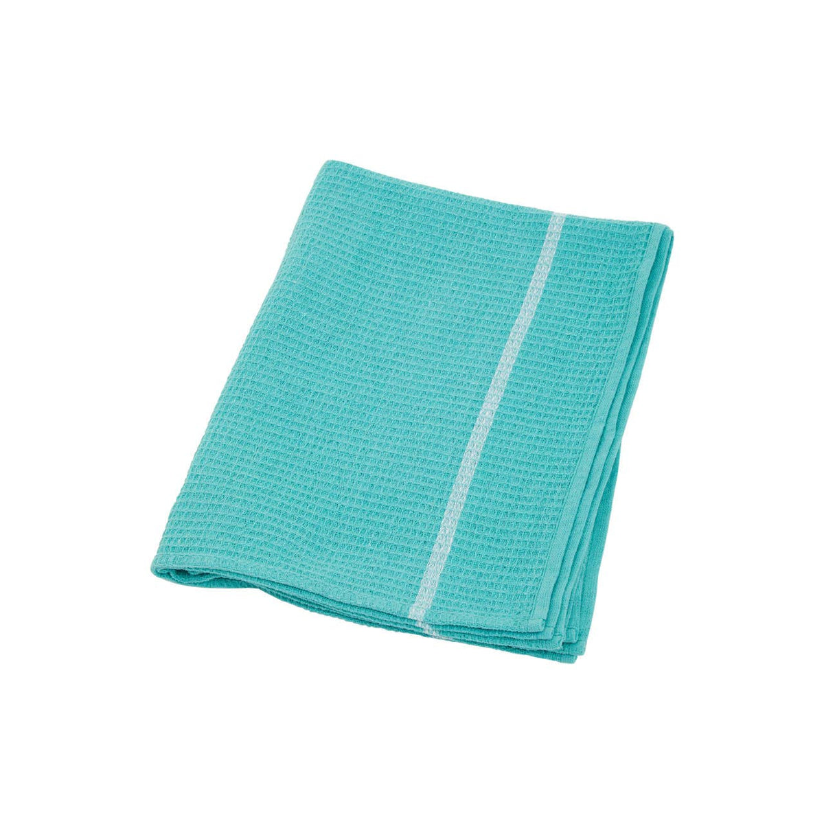 Doro Set Of 3 Green And White Waffle Tea Towels