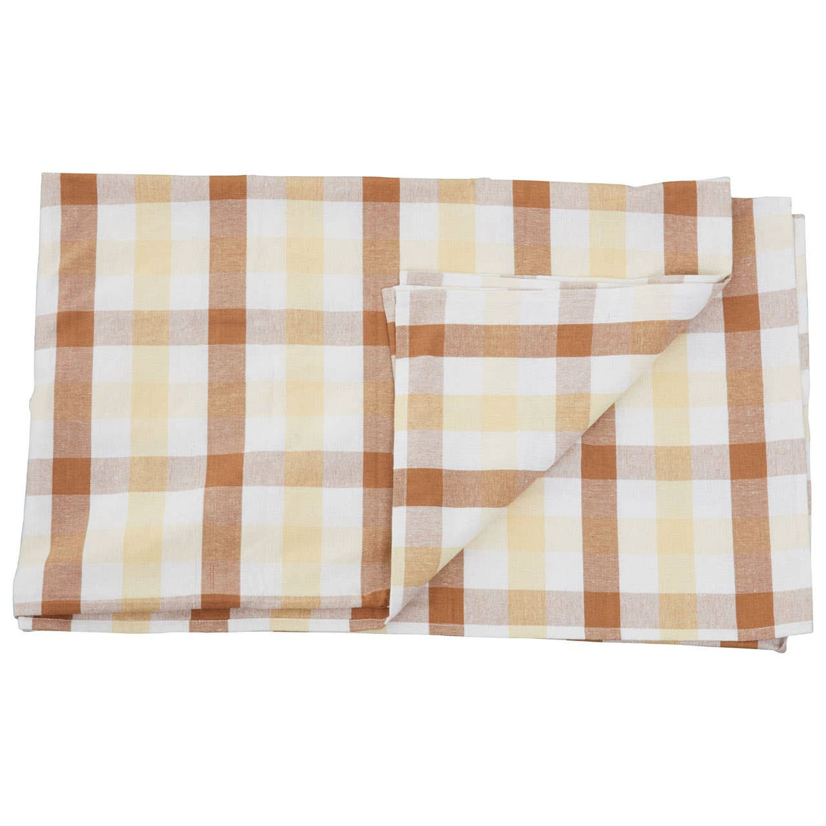 Thread and Loom Terracotta Gingham Tablecloth