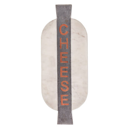 Monzaro White and Grey Marble Cheeseboard
