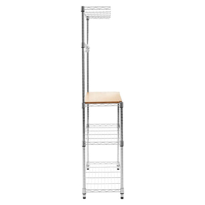Frankfurt  4 Tier Shelf Unit with Hanging Rail