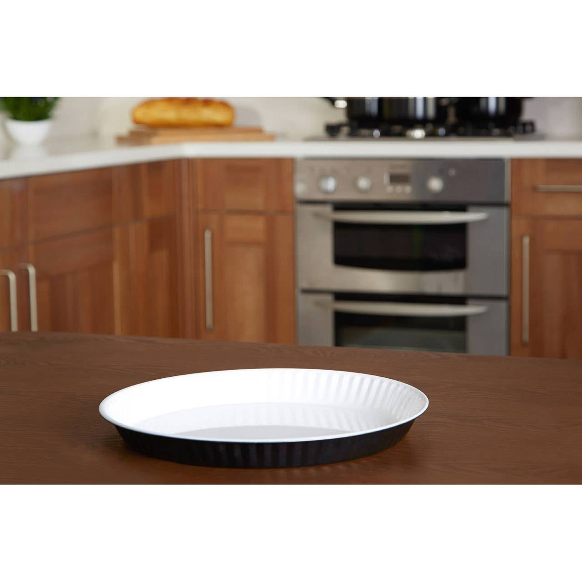 Ecocook Black Low Flan Dish