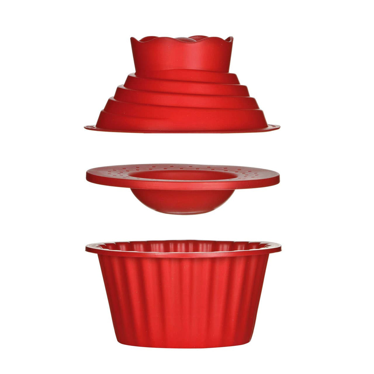 Hallie Giant Cupcake Silicone Mould Set - Red