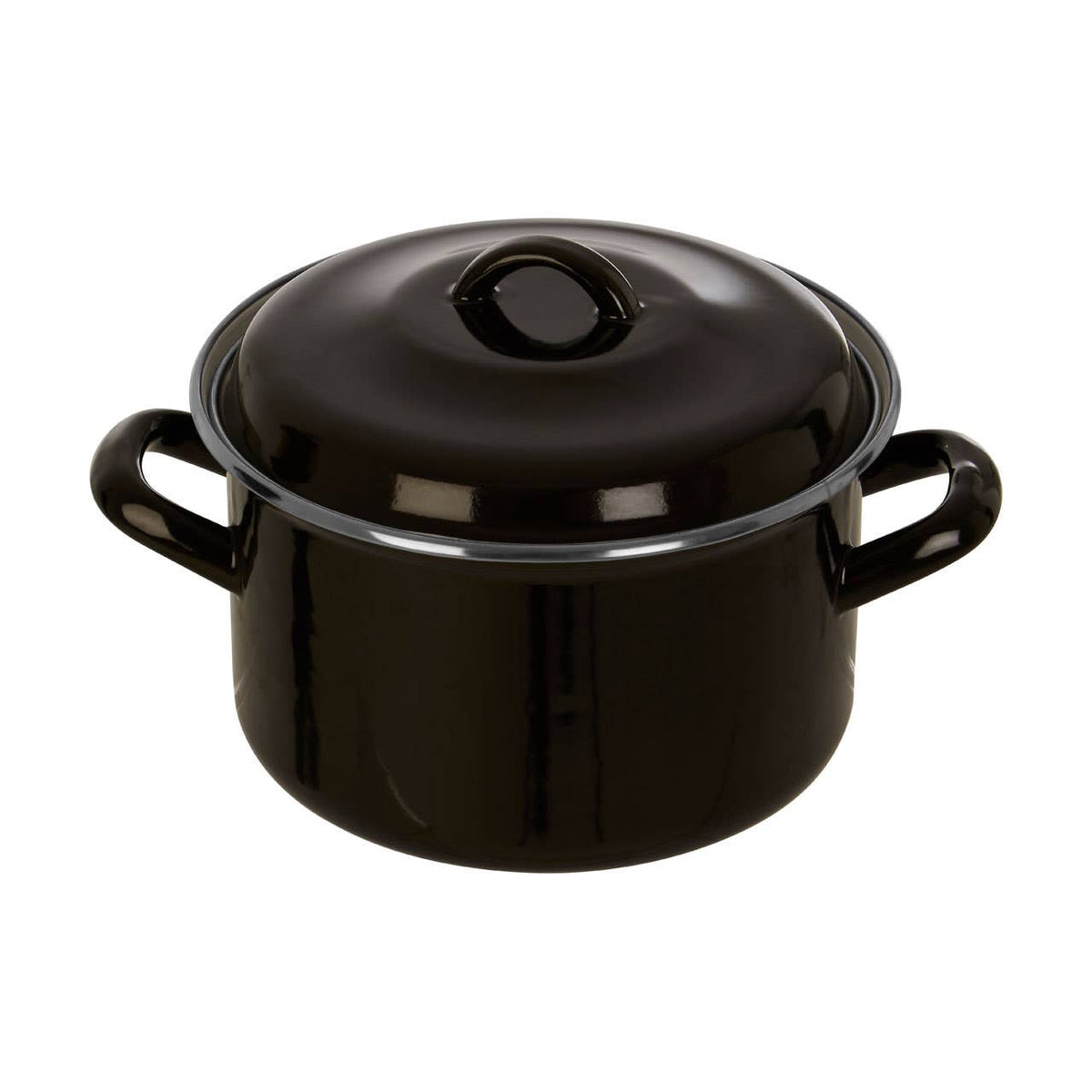 Porter Black Enamel 18cm Casserole Dish
