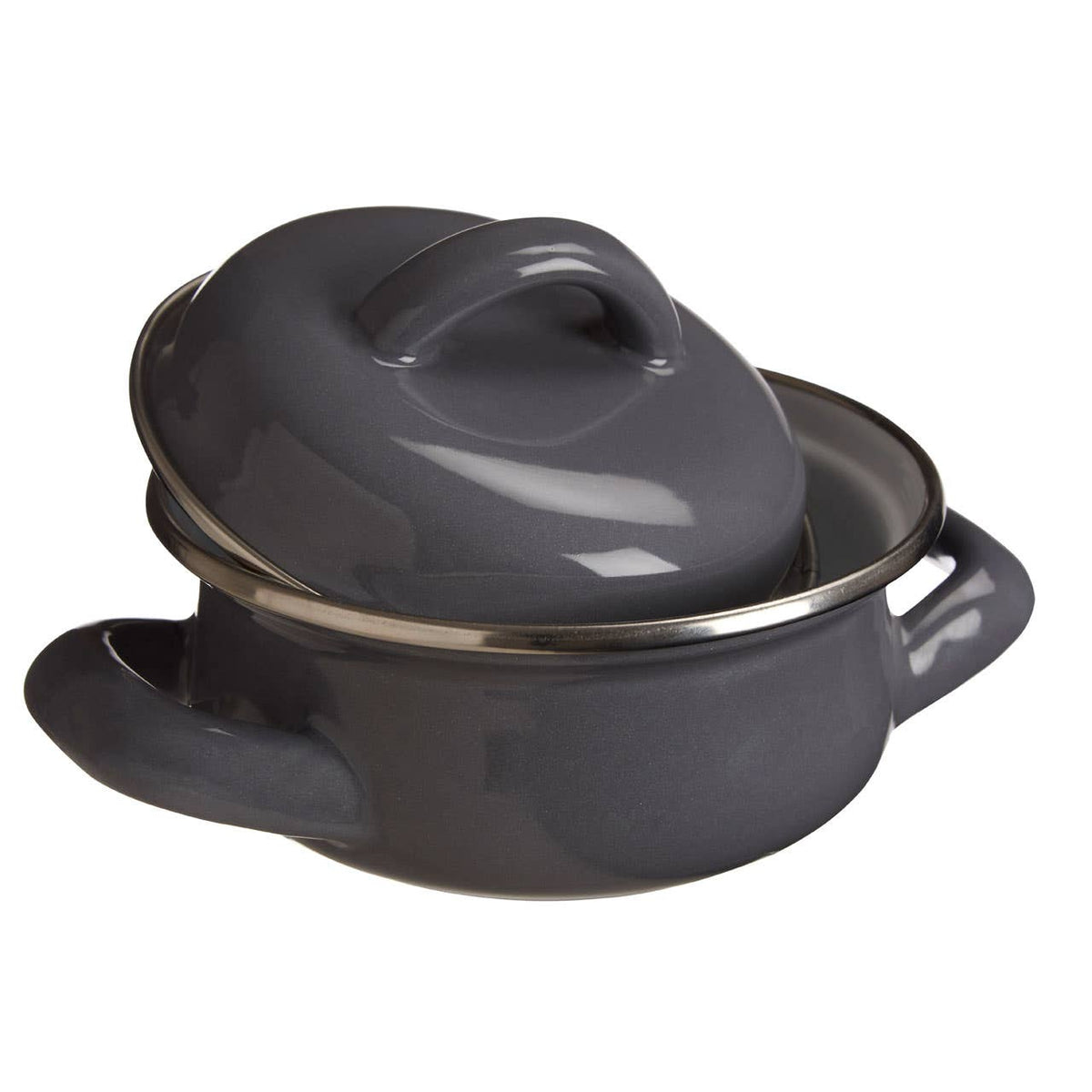 Porter Enamel Mini Casserole Dish - Grey