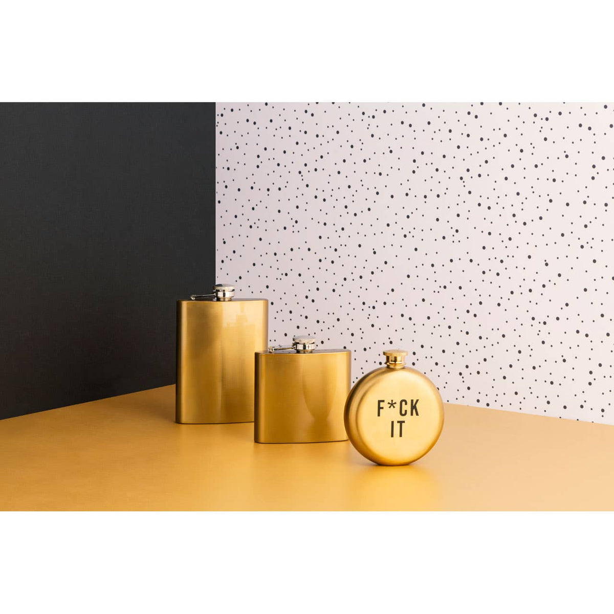 Auden 8oz Gold Finish Hip Flask