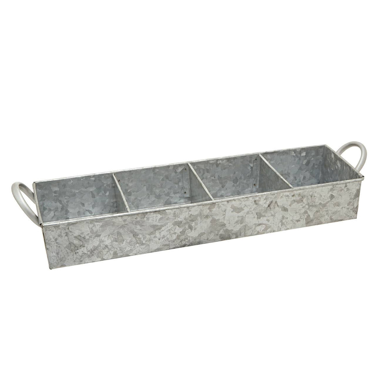 Drummond 4 Compartment Galvanised Steel Rectangular Tray