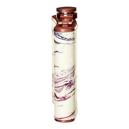 Auden Marble Effect Rose Gold Hip Flask