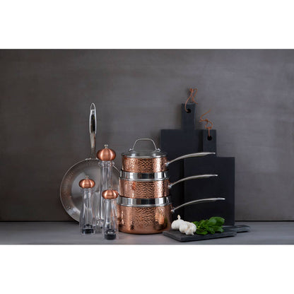 Cody Clear Small Salt or Pepper Mill with Copper Top