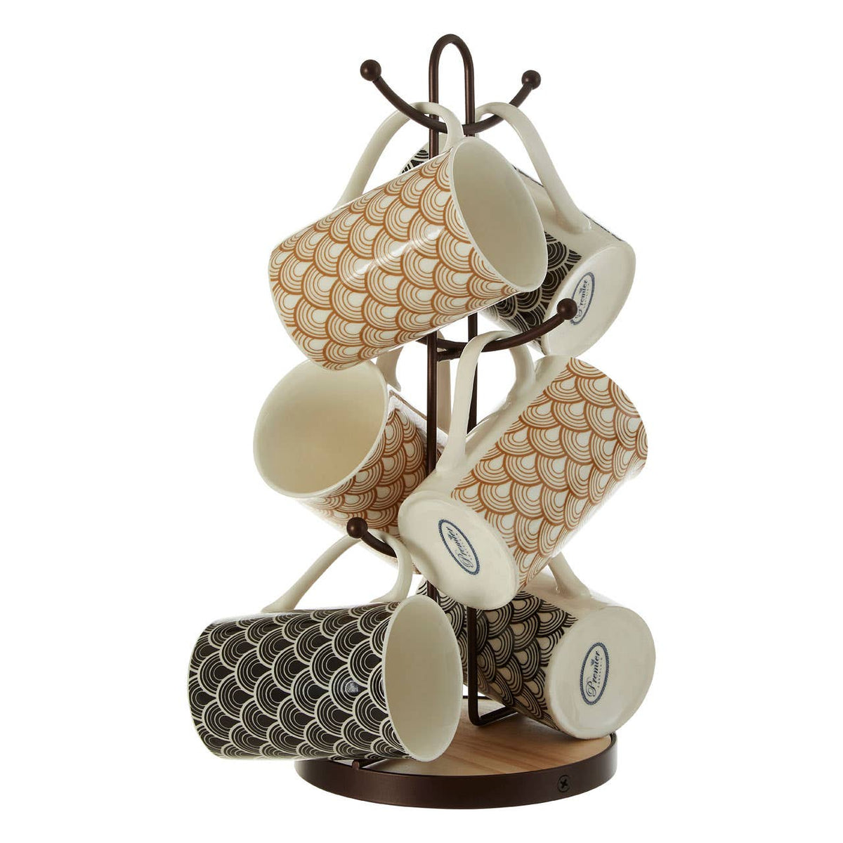 Vertex Bronze Powder Coated 6 Mug Tree