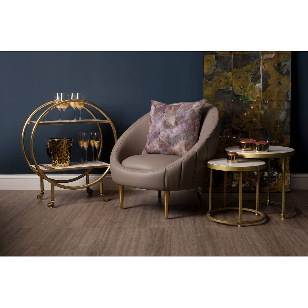 Miressa Small Gold Finish Party Bucket