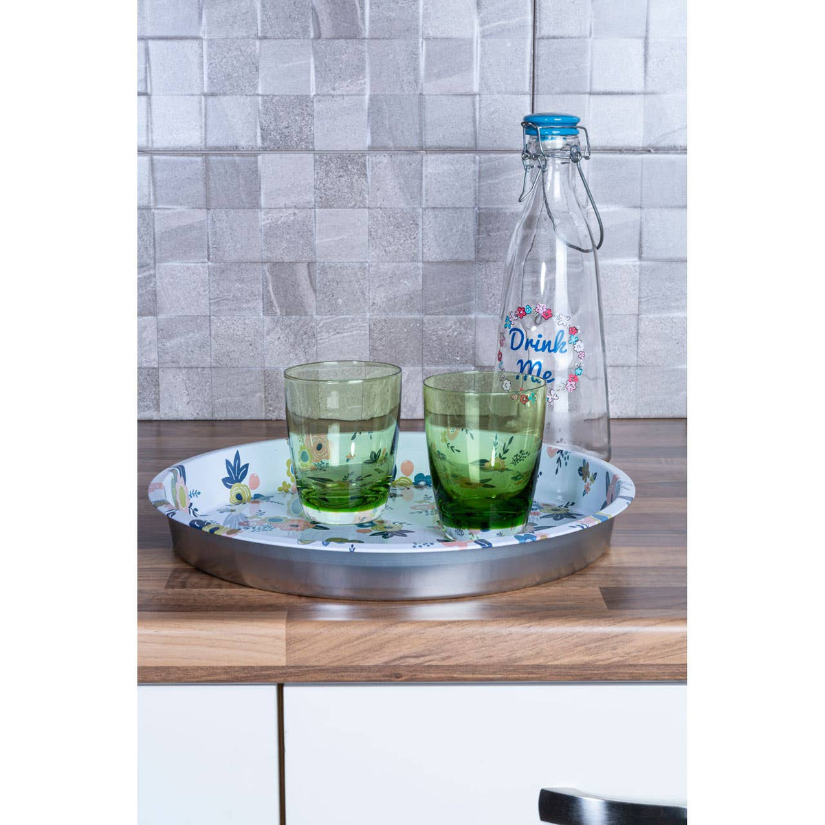 Paice Round Metal Serving Tray