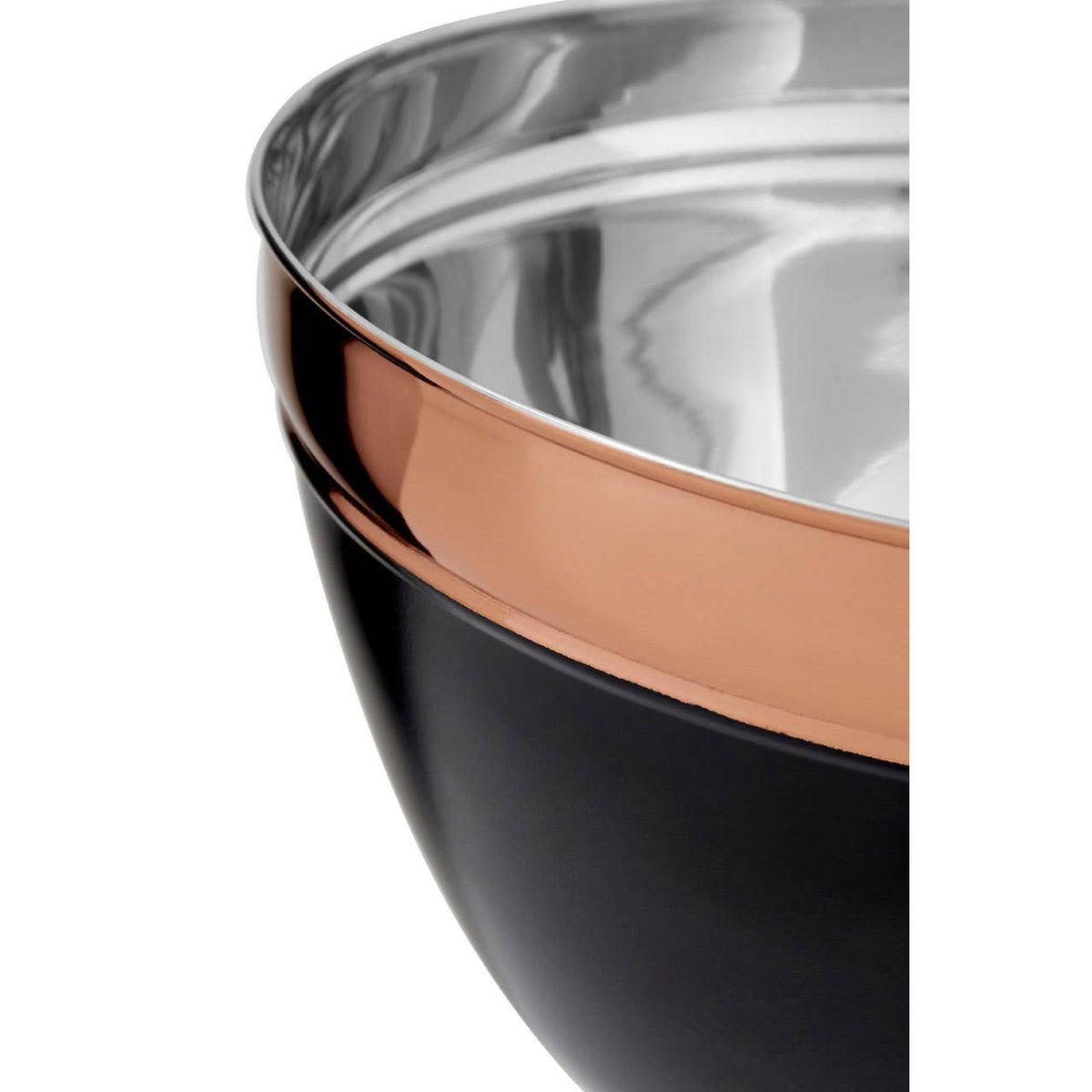 Prescott Large Black and Copper Mixing Bowl