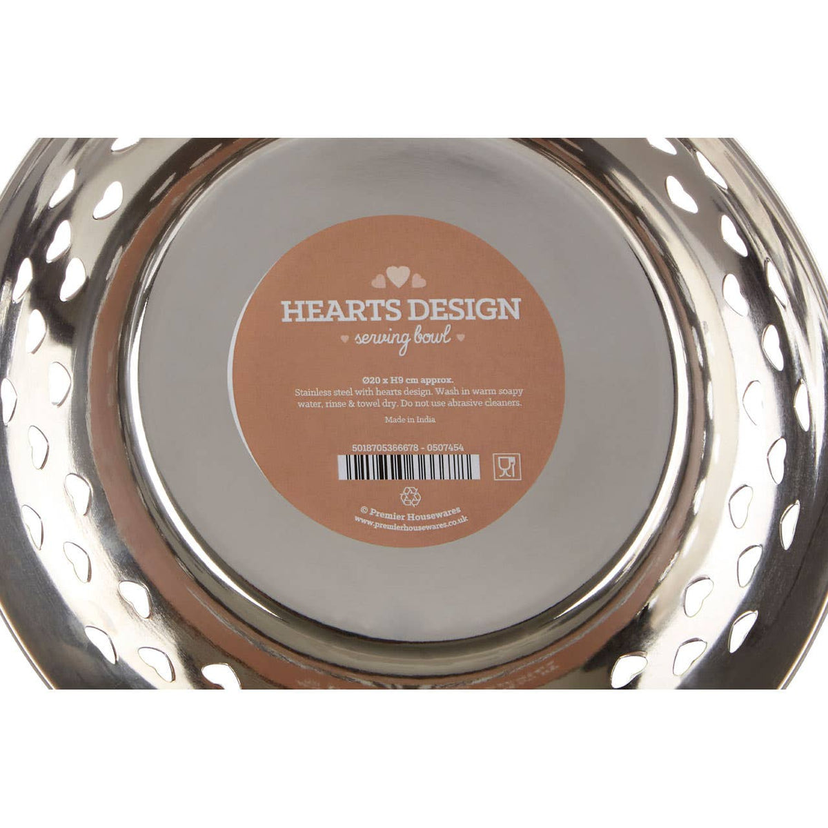 Hollis Hearts Design Rose Gold Bowl