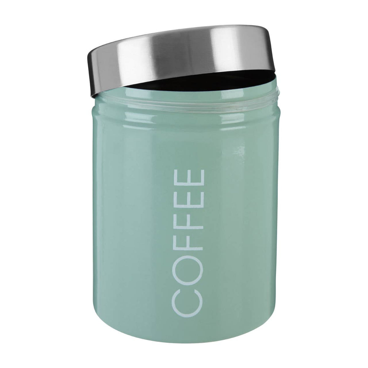 Liberty Sage Green Enamel Coffee Canister