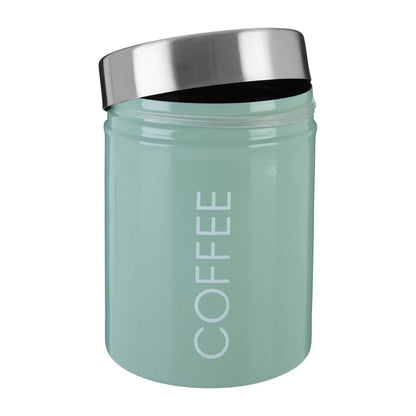 Liberty Sage Green Enamel Coffee Canister