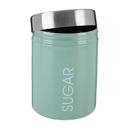 Liberty Sage Green Enamel Sugar Canister
