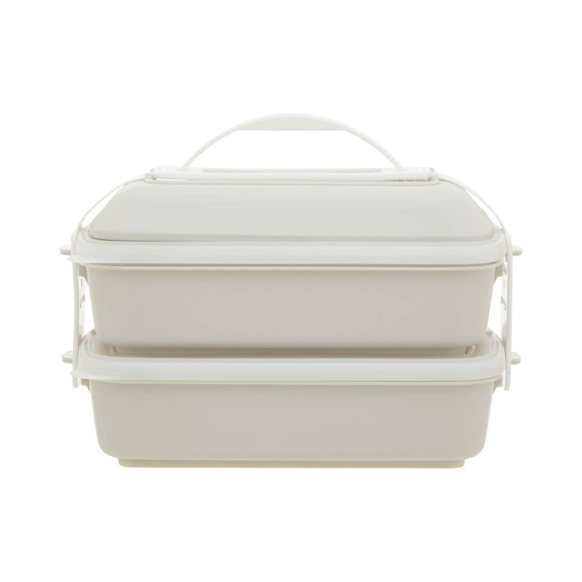 Grub Tub Warm Grey And White Lunch Box