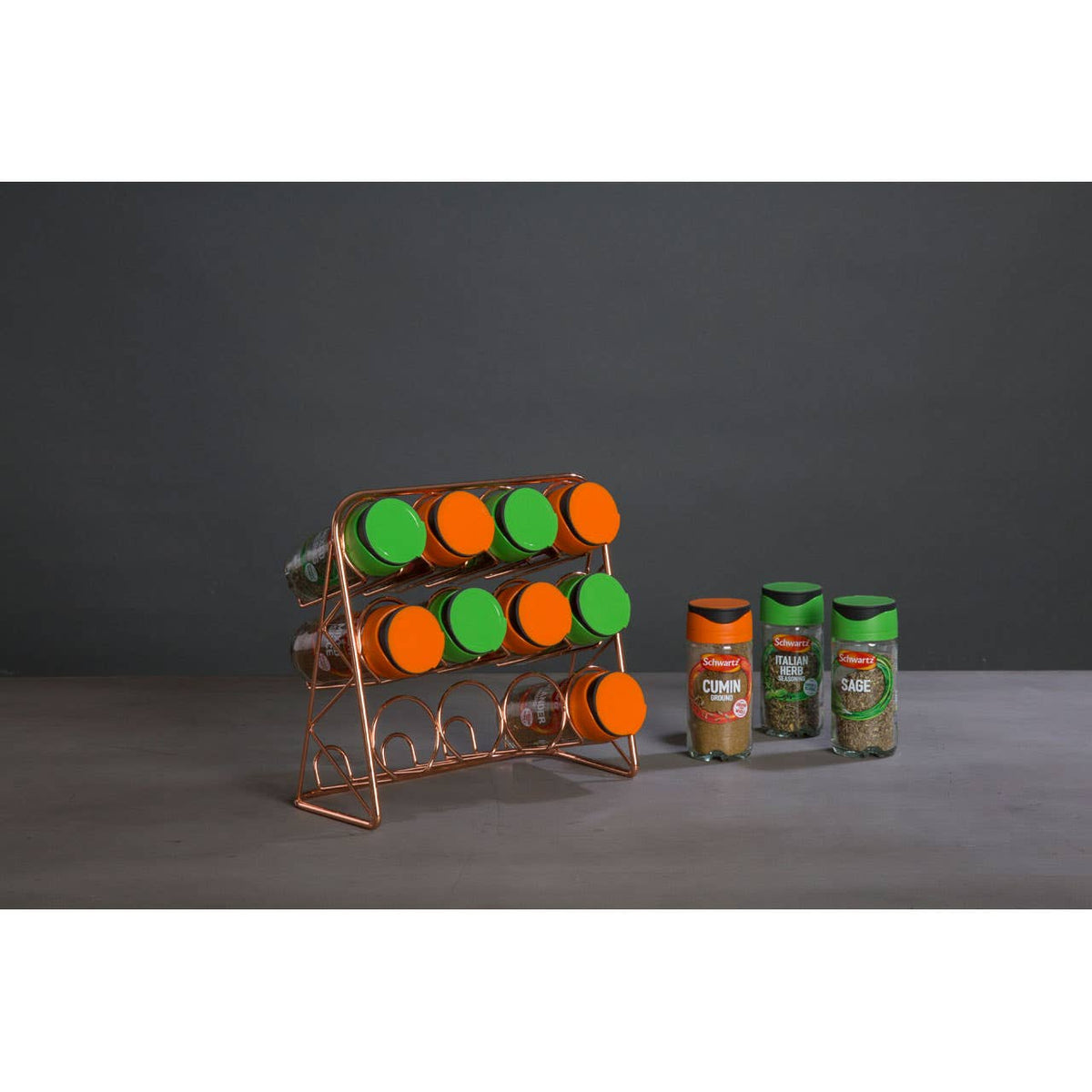 Vertex Copper Finish Spice Rack