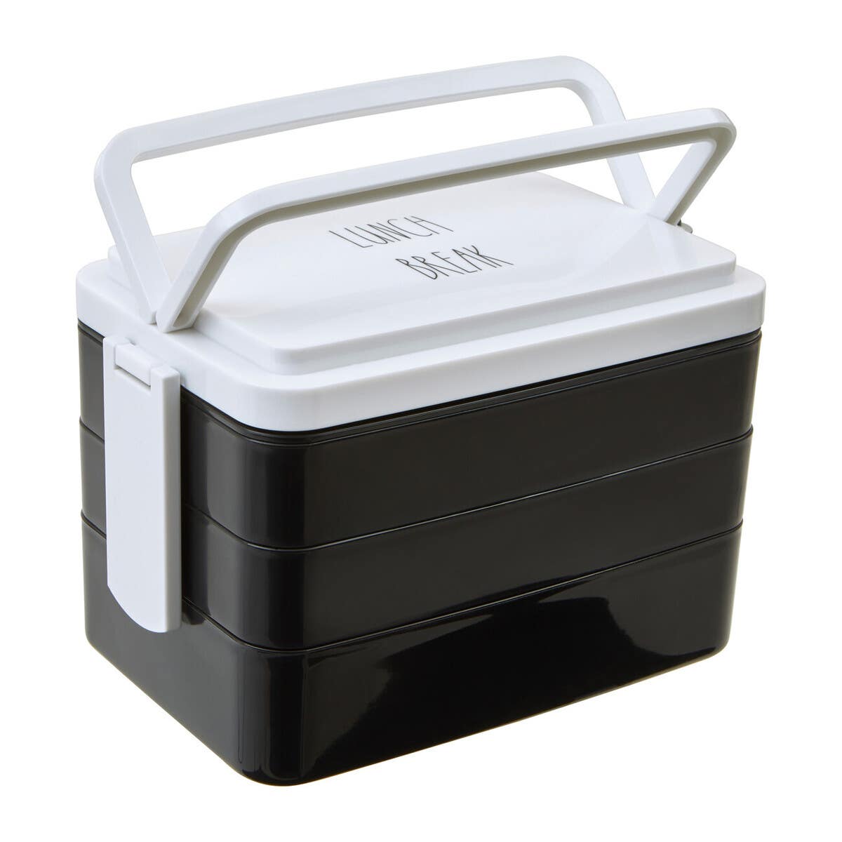 Grub Tub Black Lunch Box With Cutlery