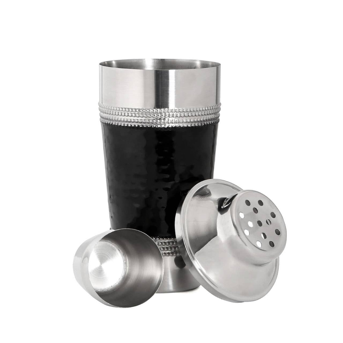 Hammered Black Band Cocktail Shaker