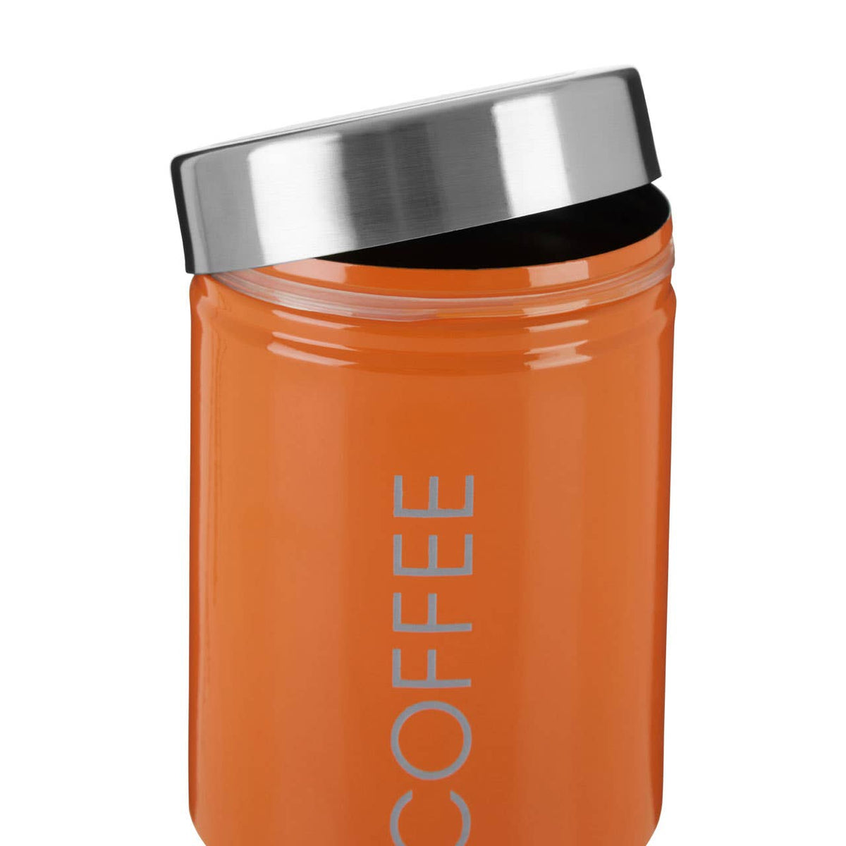 Liberty Orange Enamel Coffee Canister
