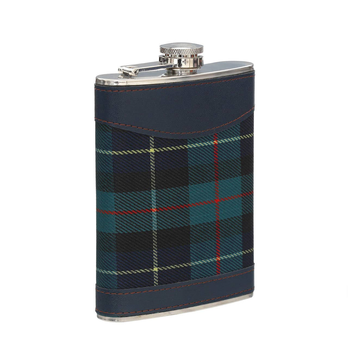 Auden Green Tartan Hip Flask