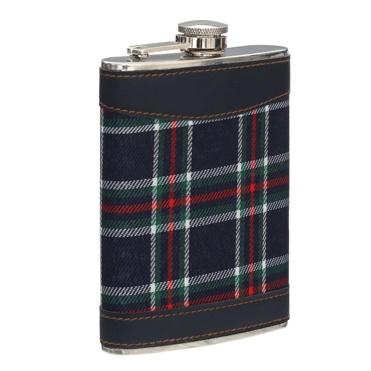 Auden Blue Tartan Hip Flask