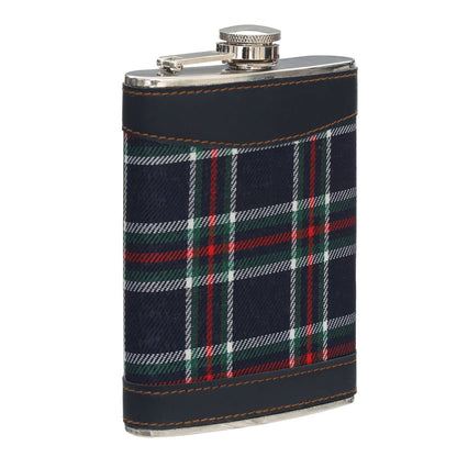 Auden Blue Tartan Hip Flask