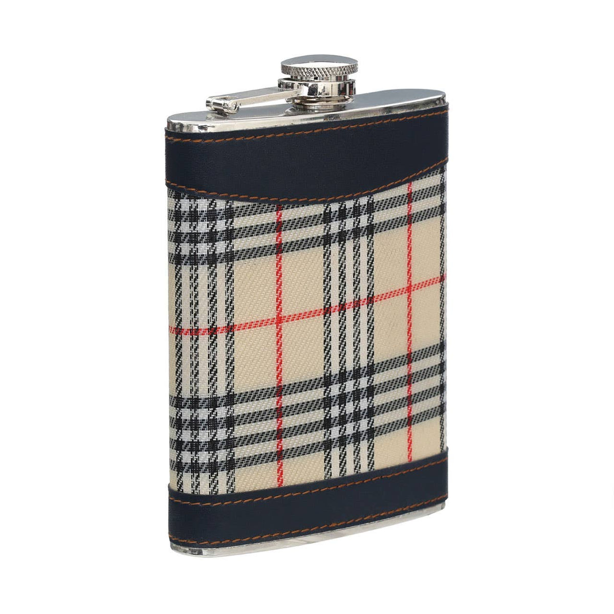 Auden Cream Tartan Hip Flask