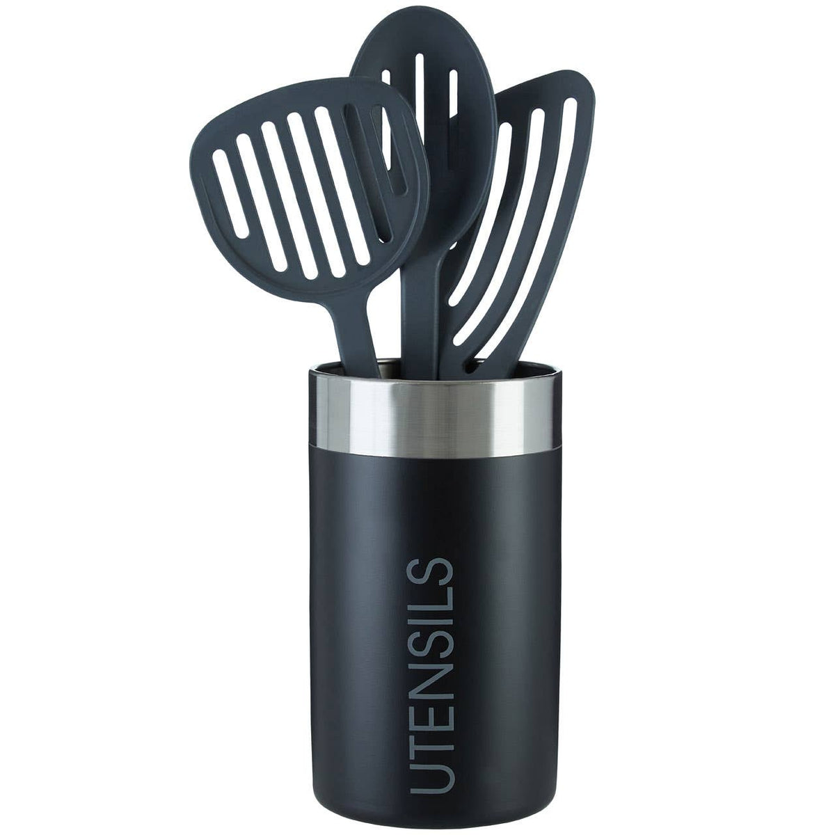 Liberty Black Enamel Utensil Holder