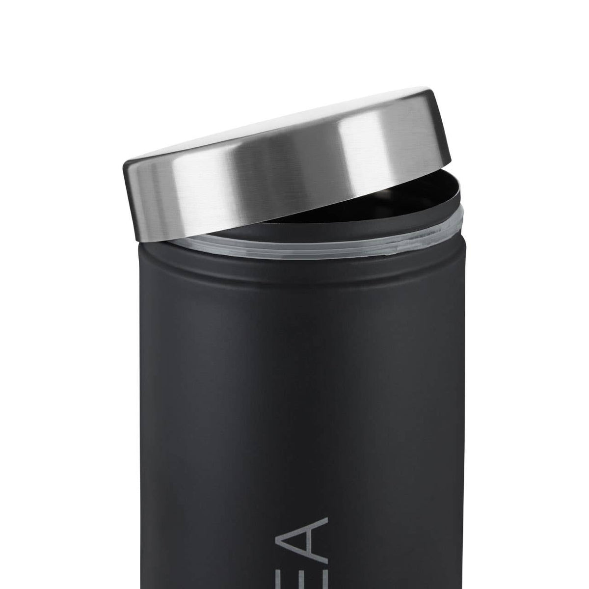 Liberty Black Enamel  and Silver Tea Canister