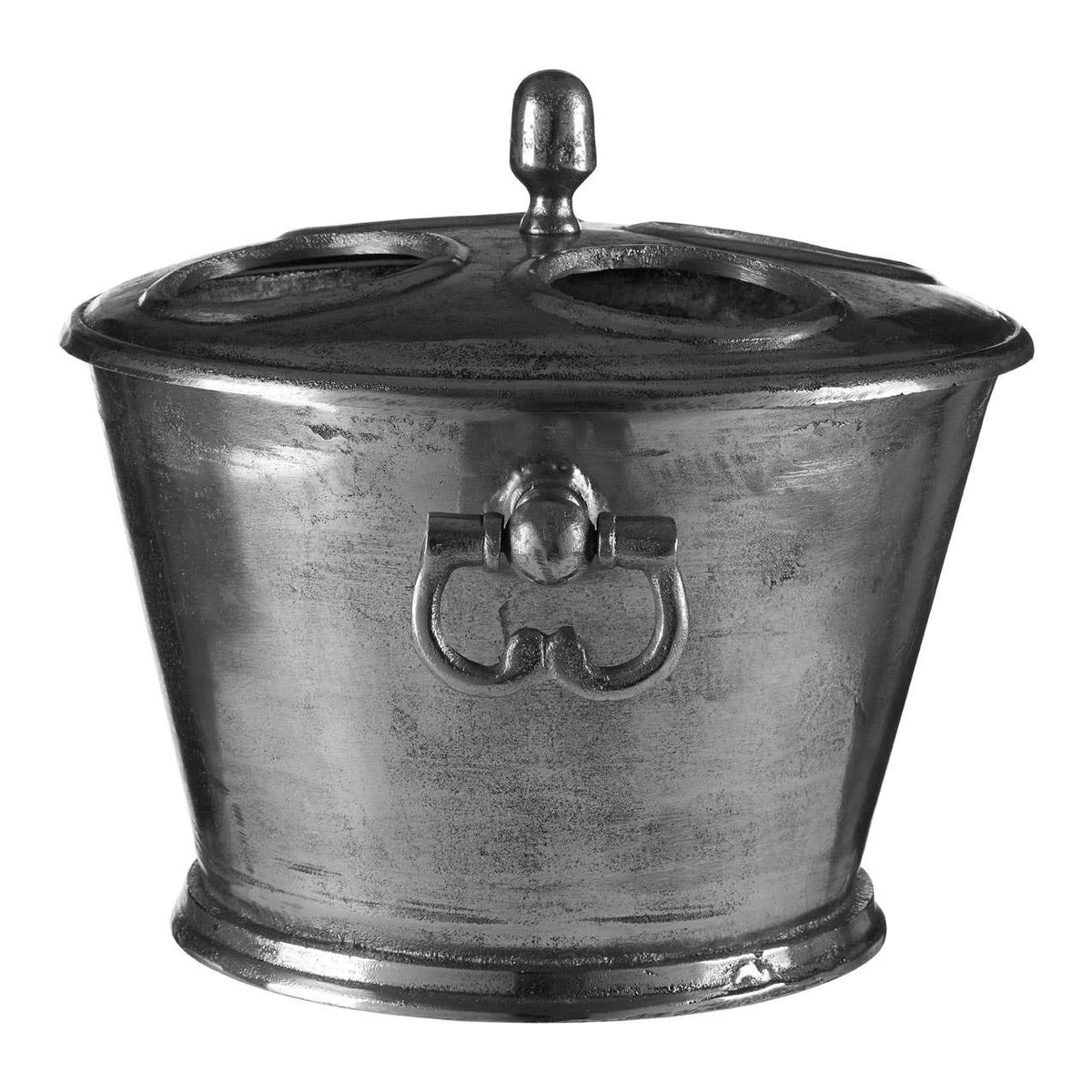 Rustic Antique Silver 4 Bottle Wine Cooler