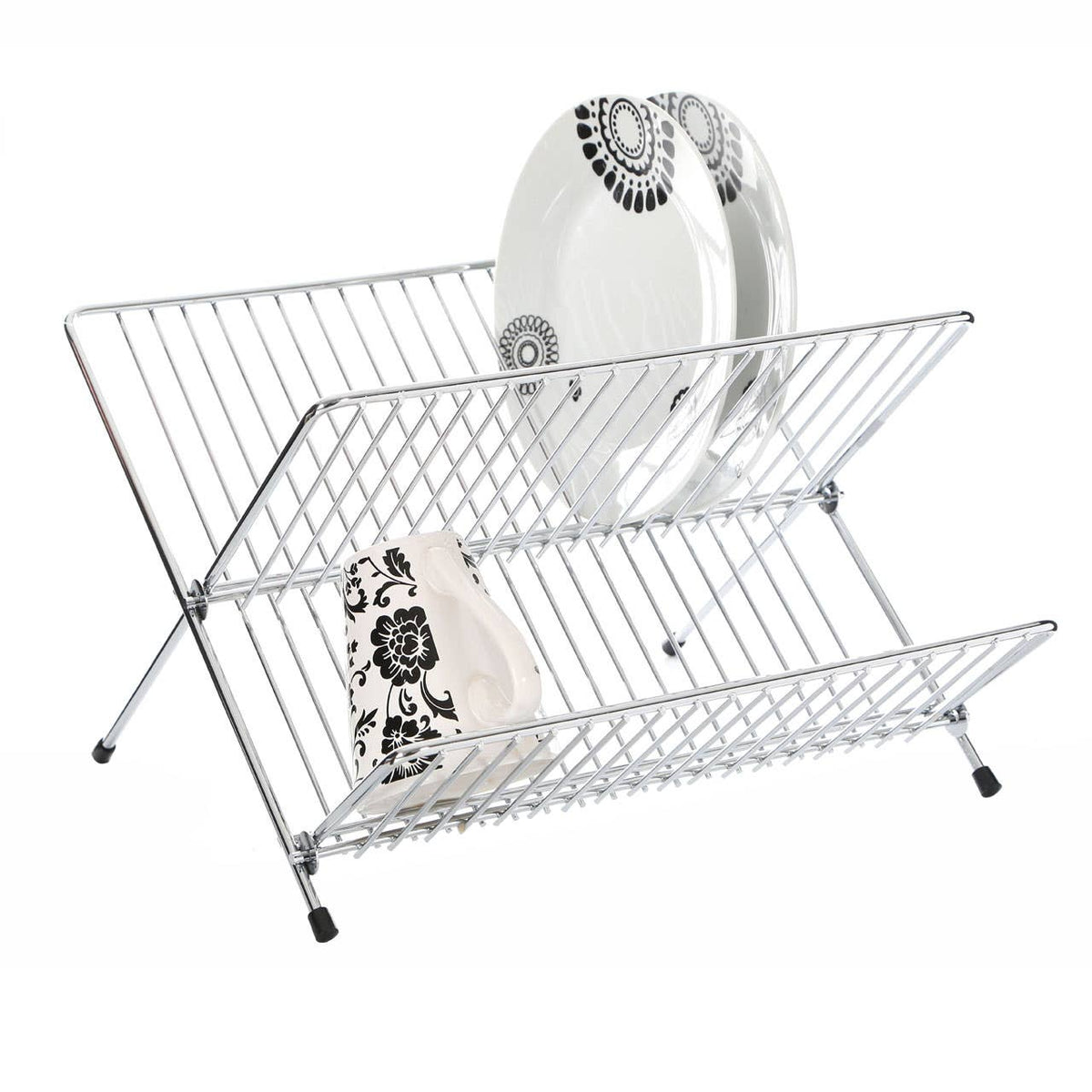 Laurie Small Chrome Folding Dish Drainer
